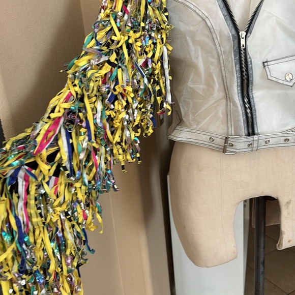 Birds of Prey Harley Quinn Comic Cosplay Clear Moto Jacket - Picture 3 of 13